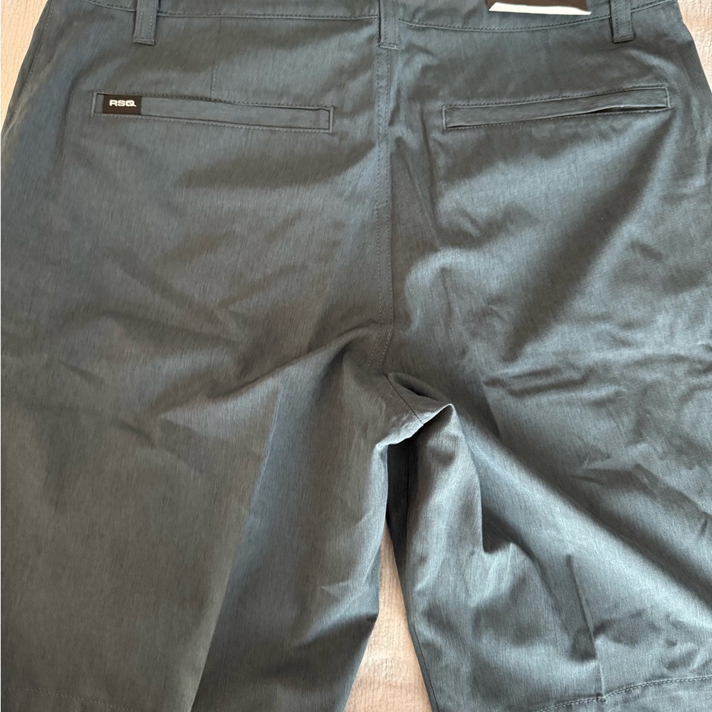 RSQ Charcoal Flat Front Men's Hybrid Shorts
